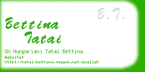 bettina tatai business card